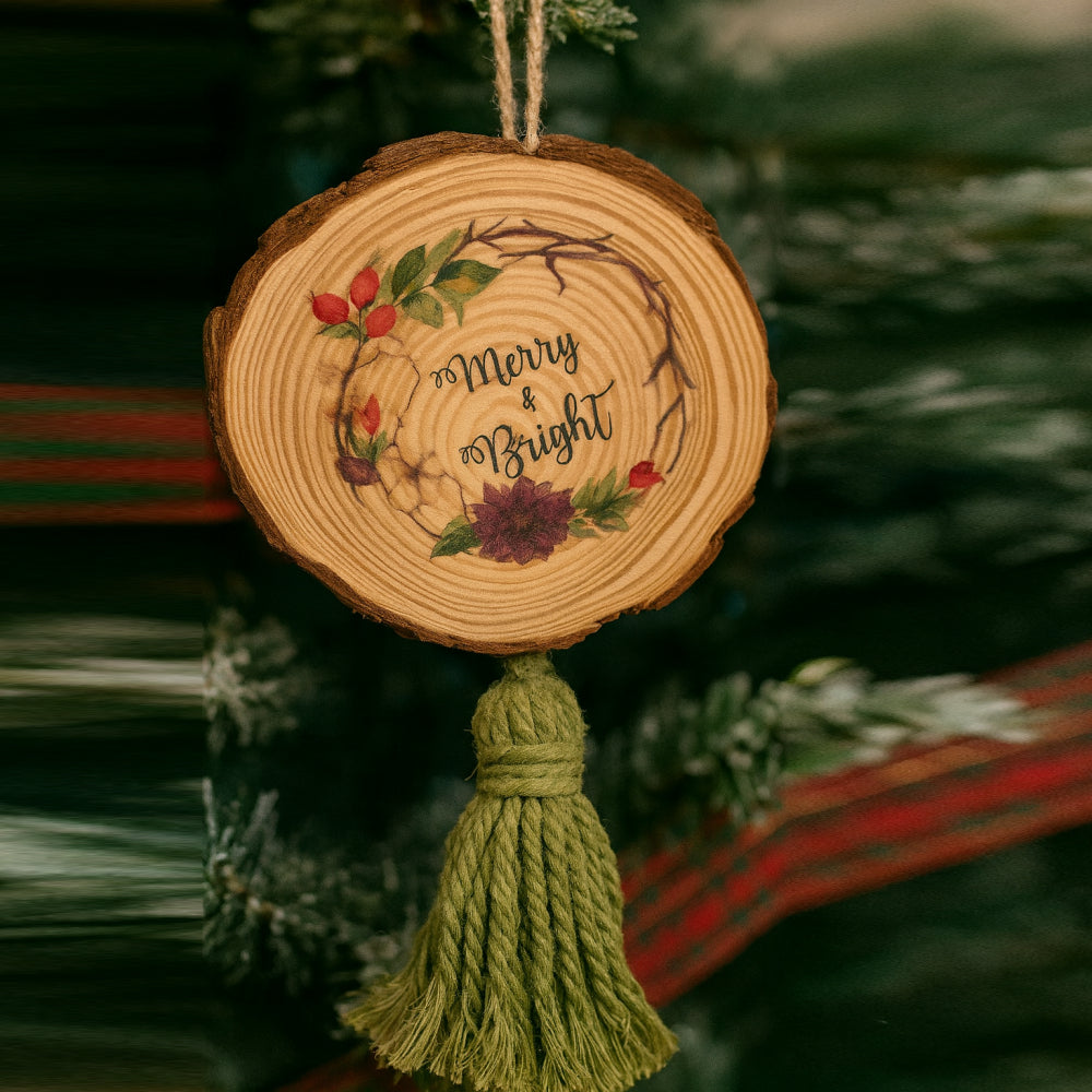 Noel Decorazioni Albero Corteccia Naturale 8/10 cm