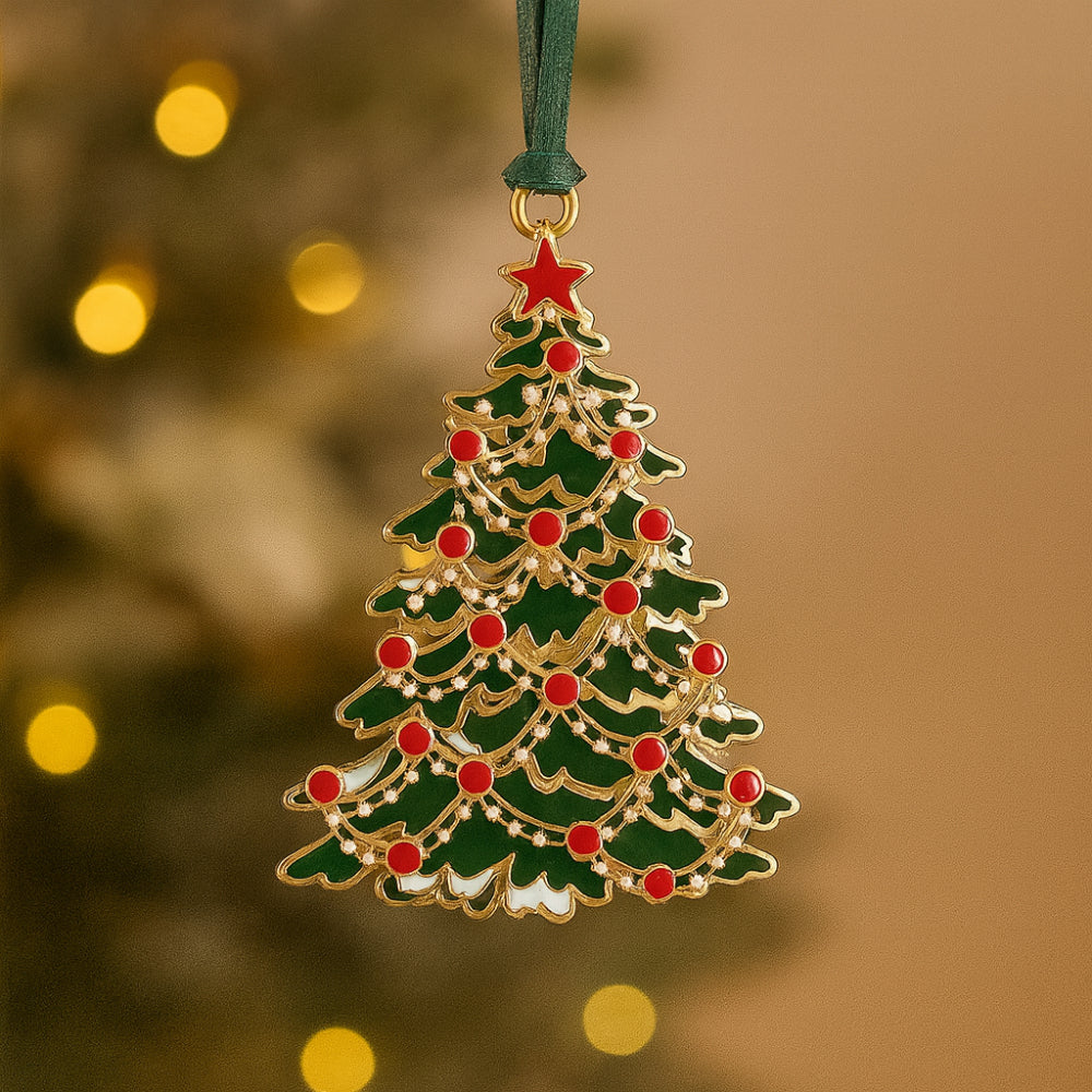 Albero di Natale Babbomatto in metallo 8x6 cm decorazione per albero