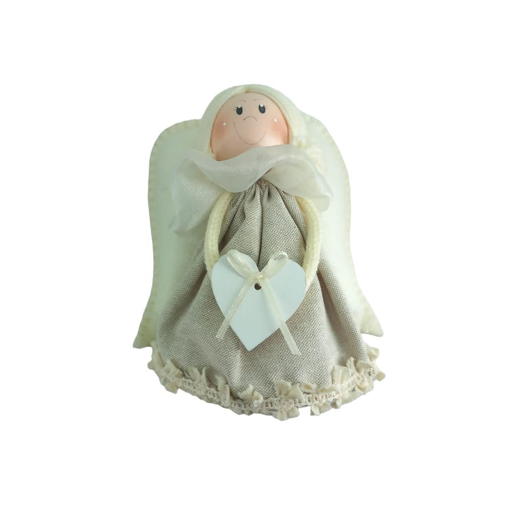 Angelo In Tessuto E Foam Decorativo " Gli Angeli Di Dani " H.18 Cm l