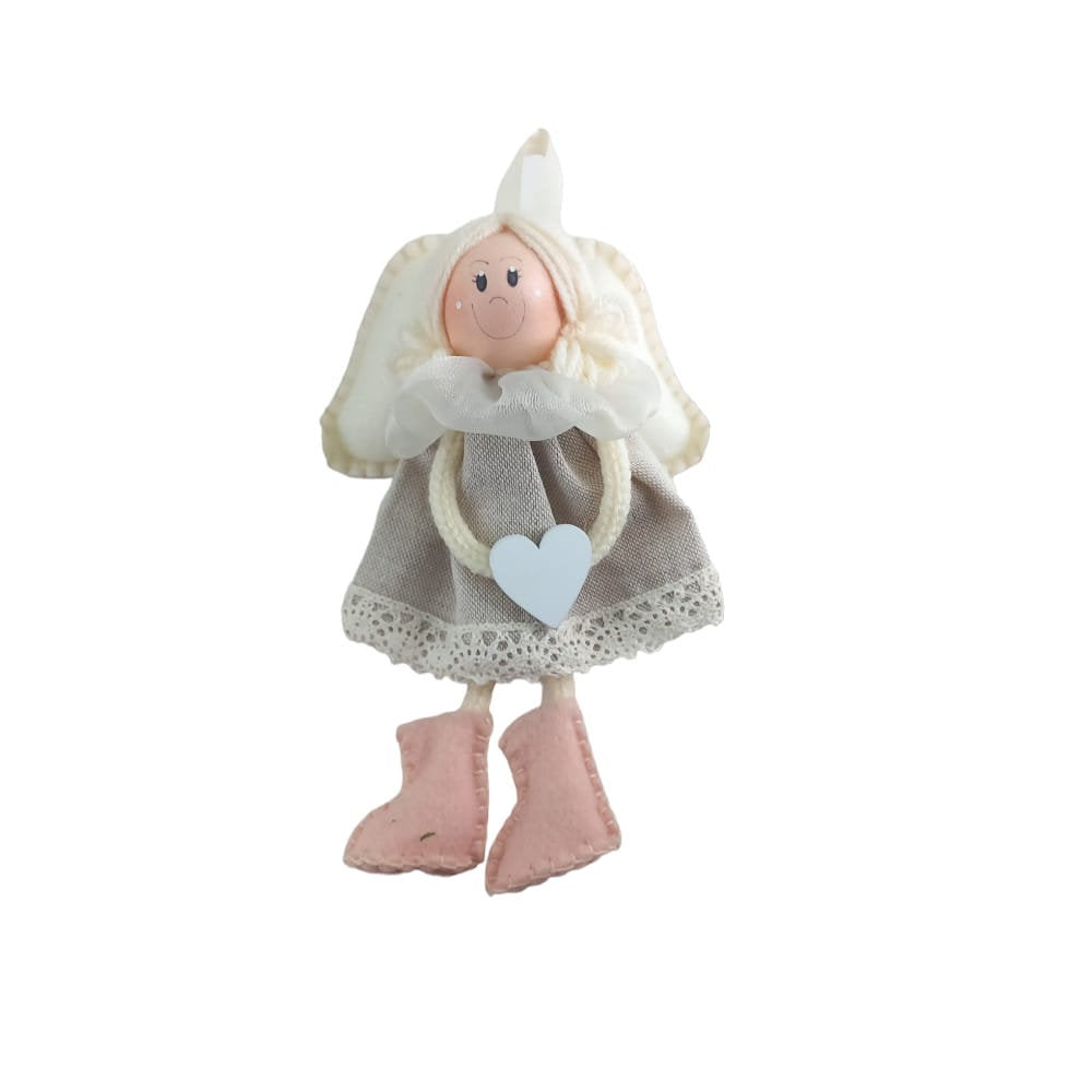 Angelo In Tessuto E Foam " Gli Angeli Di Dani " H.22 Cm X