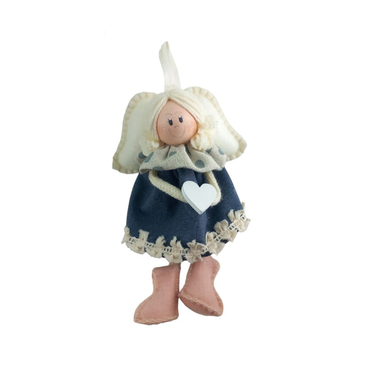 Angelo In Tessuto E Foam " Gli Angeli Di Dani " H.22 Cm