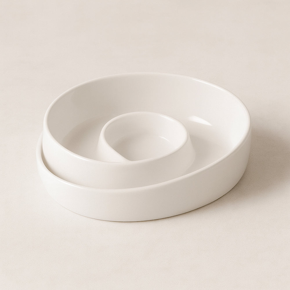 Antipastiera Brandani Lollipop in porcellana bianca Ø 26 cm