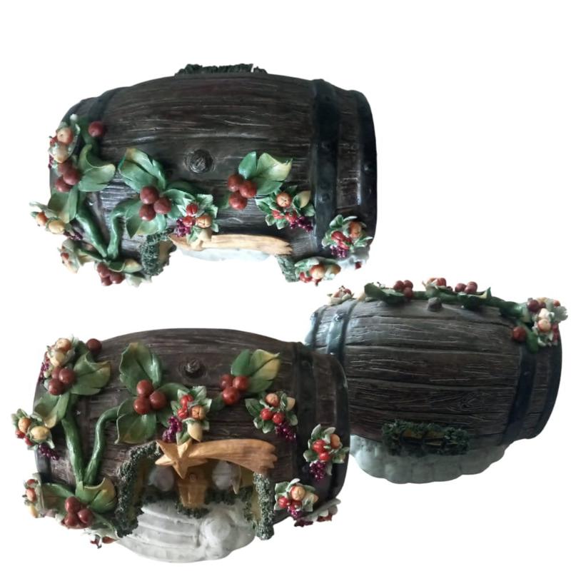 Arthesiana Presepe in Botte Artigianale in Ceramica - (H.13x19x13 cm)