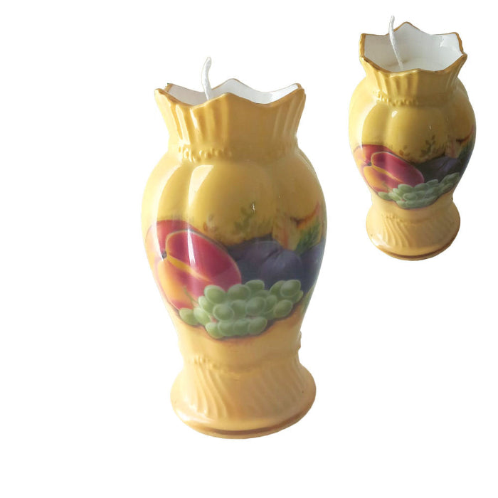 Aynsley Vaso Candela Orchard Gold da Collezione H.12 cm