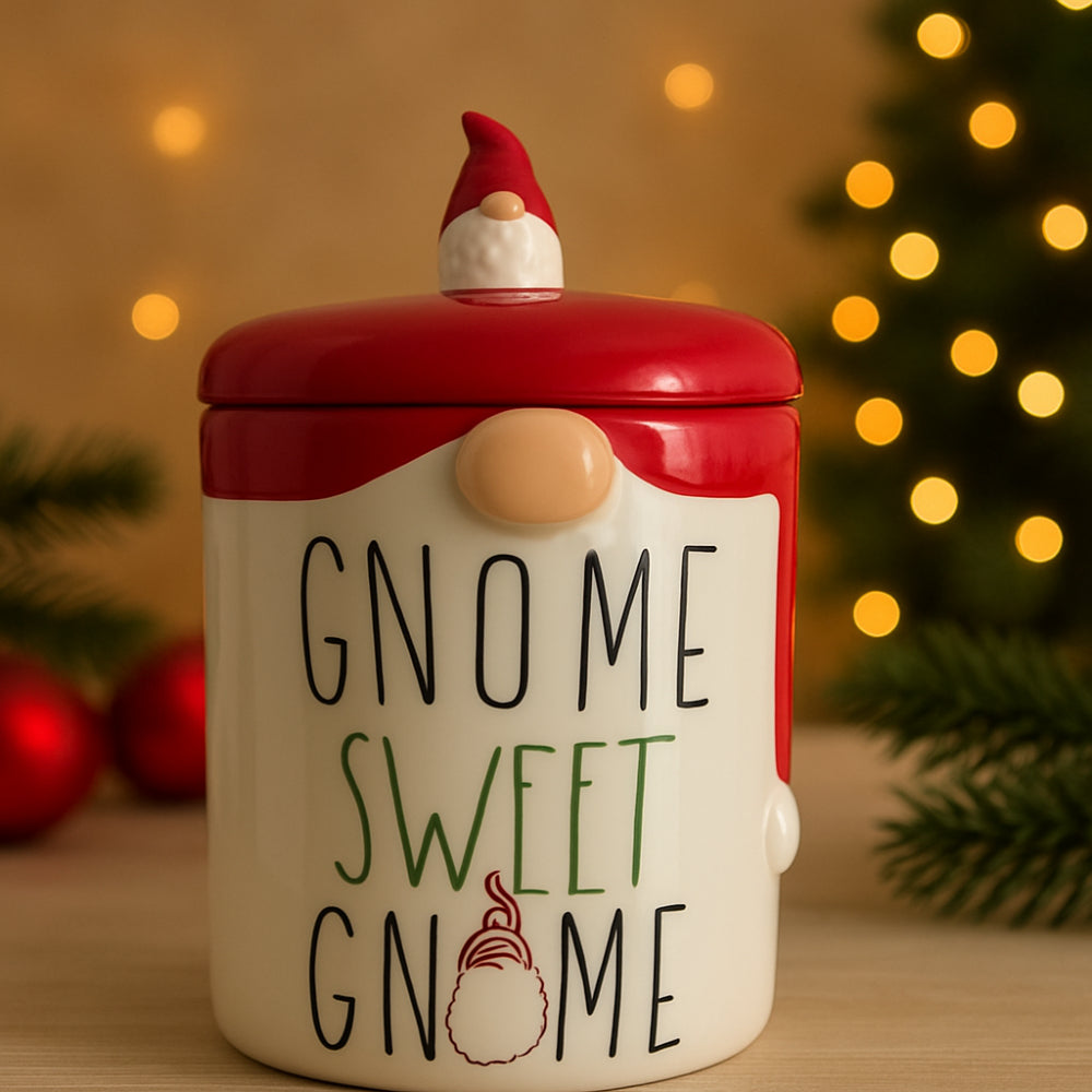 Babbomatto Babbo Nasone biscottiera Sweet Snome in ceramica H24x14 cm