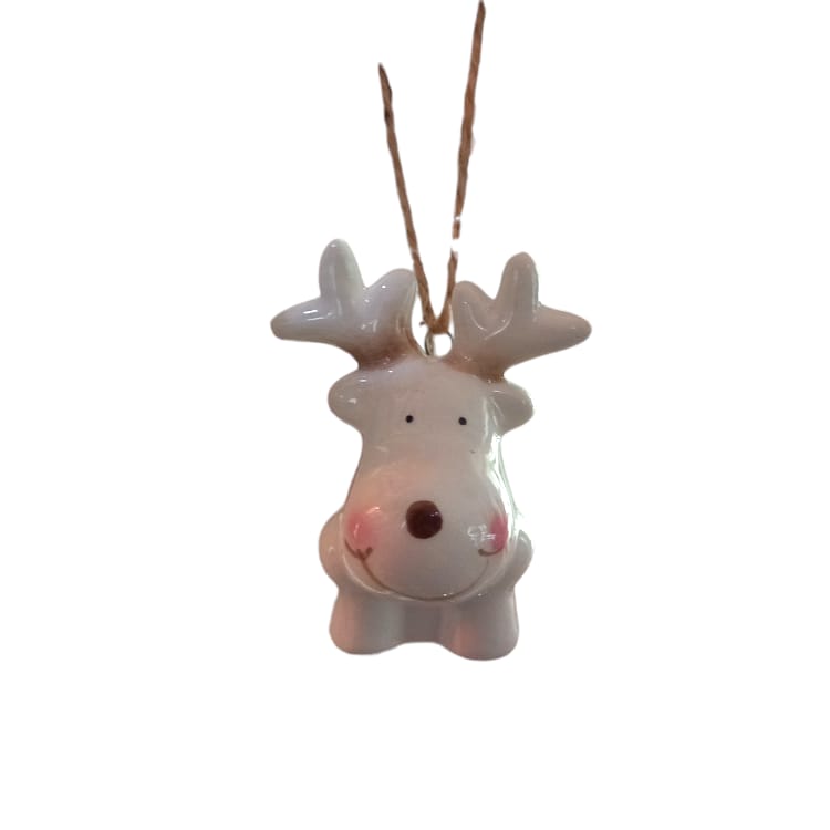Babbomatto Decorazioni Albero di Natale in Porcellana Cuorematto 5/8 cm Renna