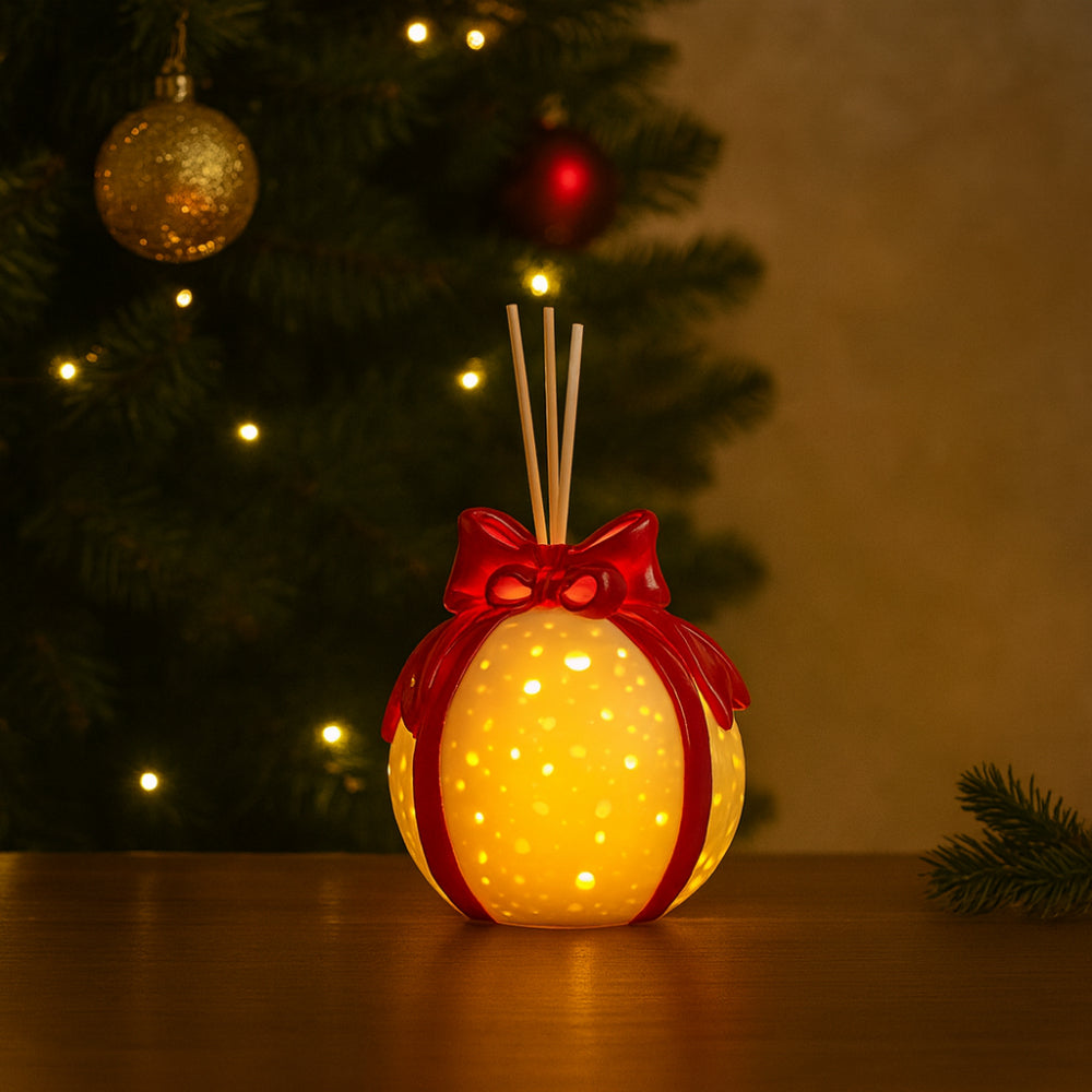 Babbomatto Diffusore Ambiente LED Palla Ceramica Ø 10 cm rosso