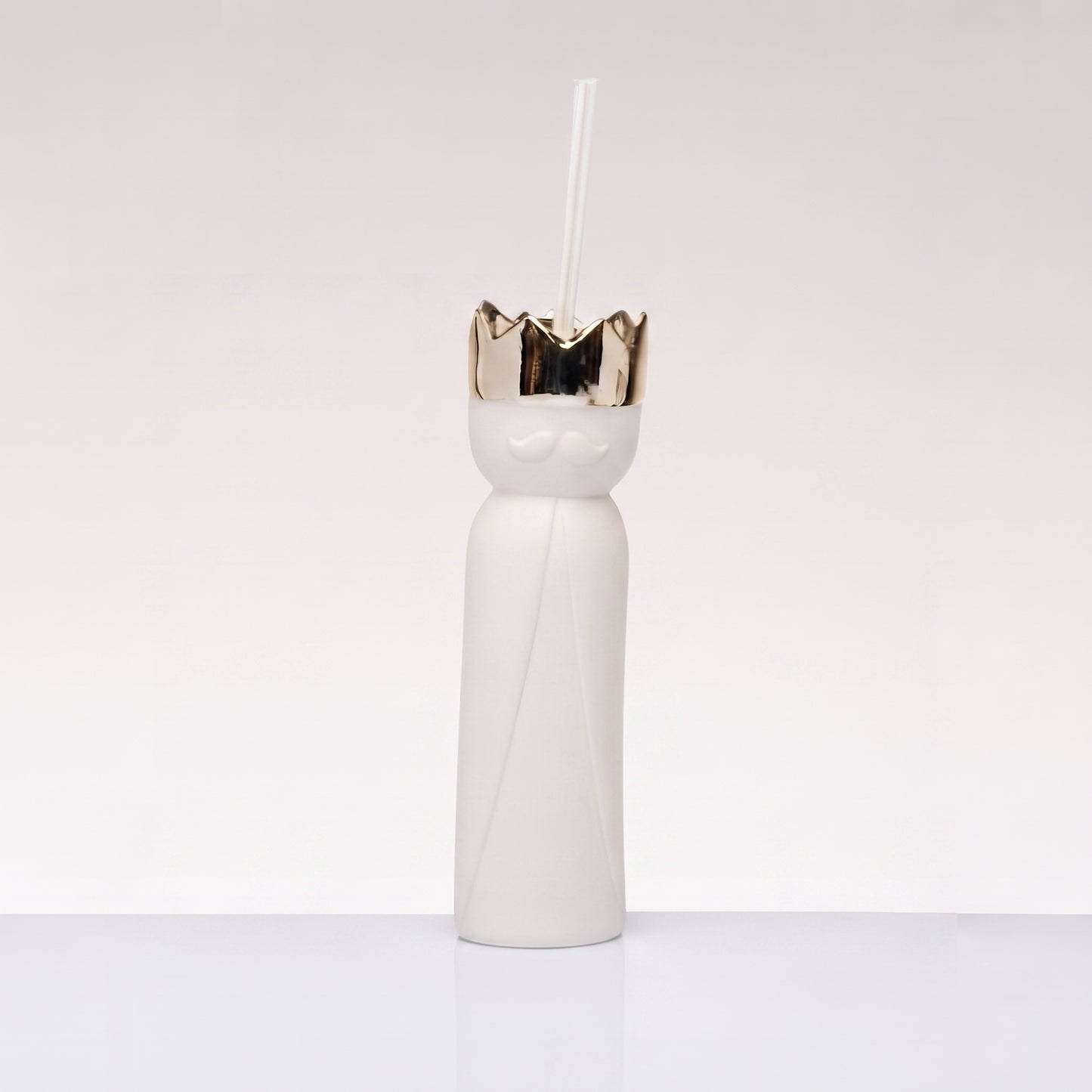 Babbomatto Diffusore Re Magio Biscuit Bianco e Oro H21 cm