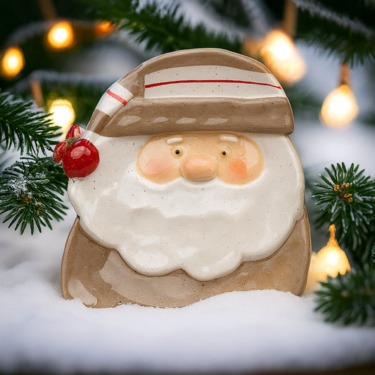 Babbomatto Vuotatasche "Babbogrigio" in Ceramica - Decorazione e Organizzazione Ø12,5cm