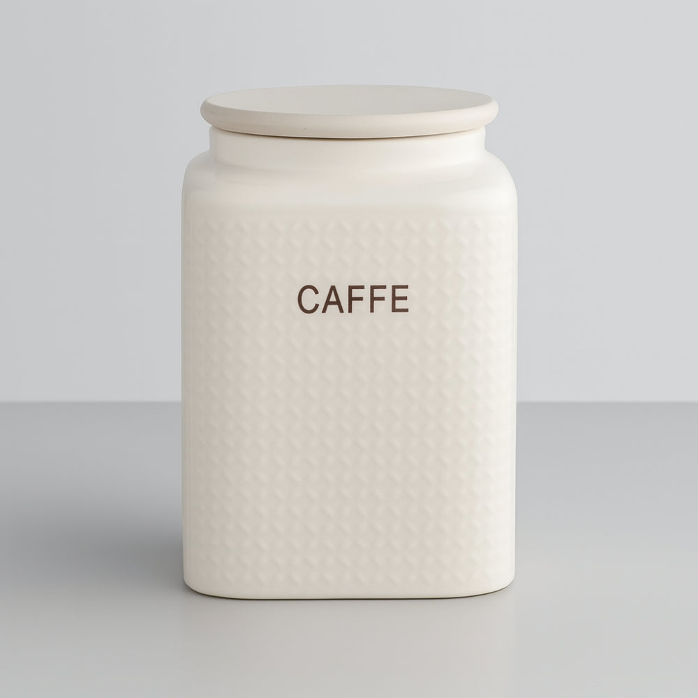 Barattolo caffè Brandani in porcellana 1kg – con coperchio ermetico – H 15 cm