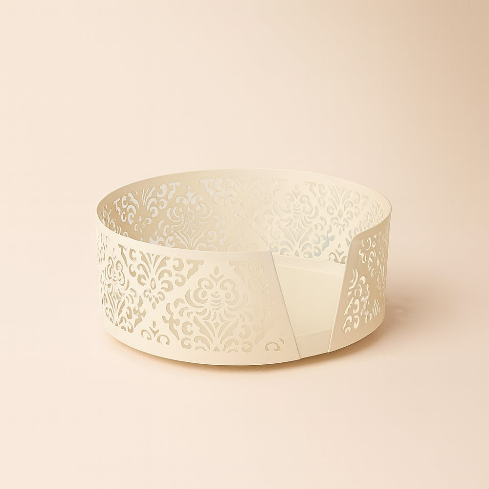 Brandani - Porta Piatti Jaquard Sabbia Metal Brandani Cm D 24 X 9 H