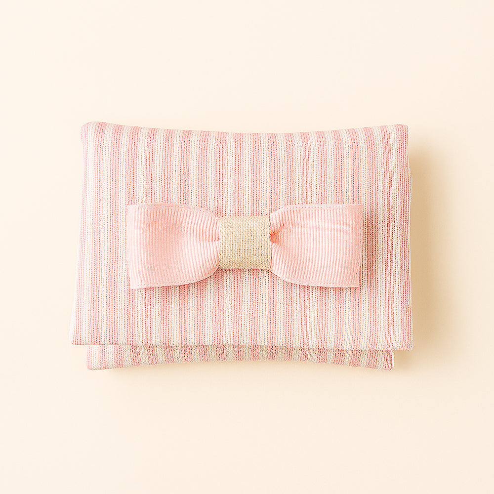 Bustina Mini Pochette Rosa Cipria 10,5×9 cm con Fiocco Completa di confezione Lastminute Promo