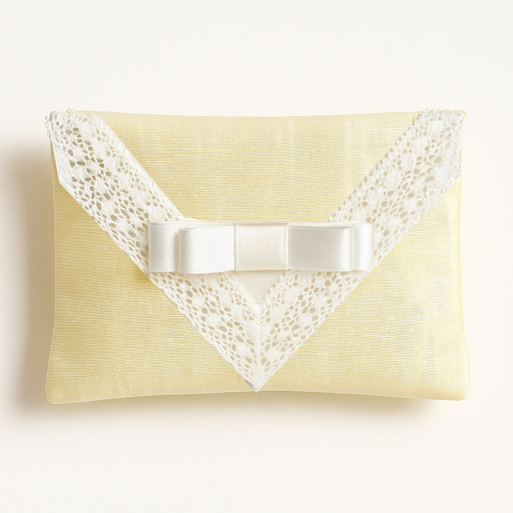Bustine portaconfetti moiré chantilly con pizzo sangallo