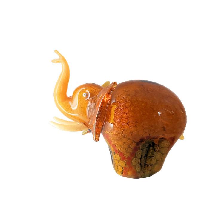 CBCR Elefante Di Murano con Murrine Cose Belle Cose Rare 27x24cm Da Collezione