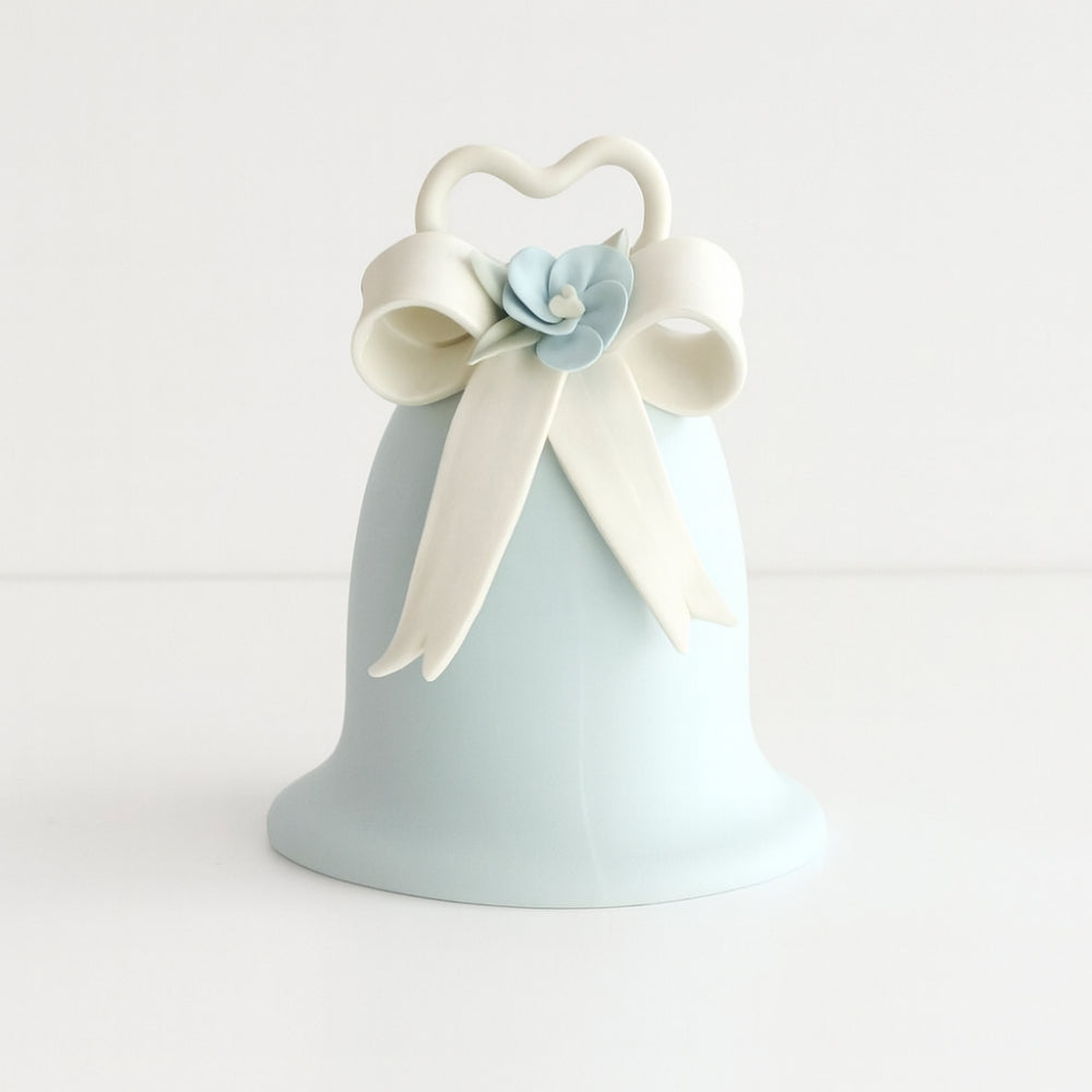Campana porcellana biscuit Majello Capodimonte H 16 cm Made in Italy