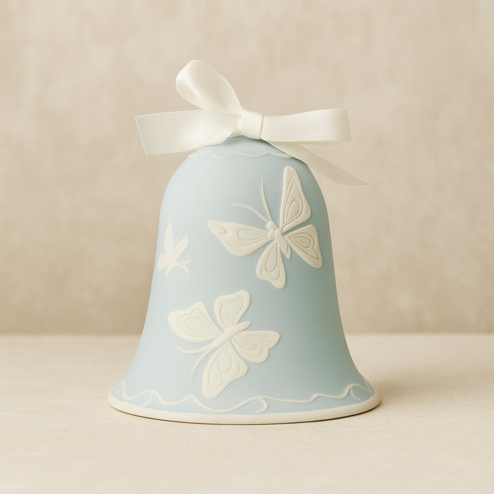 Campana porcellana biscuit Palais Royal avion H 9 cm decorativa