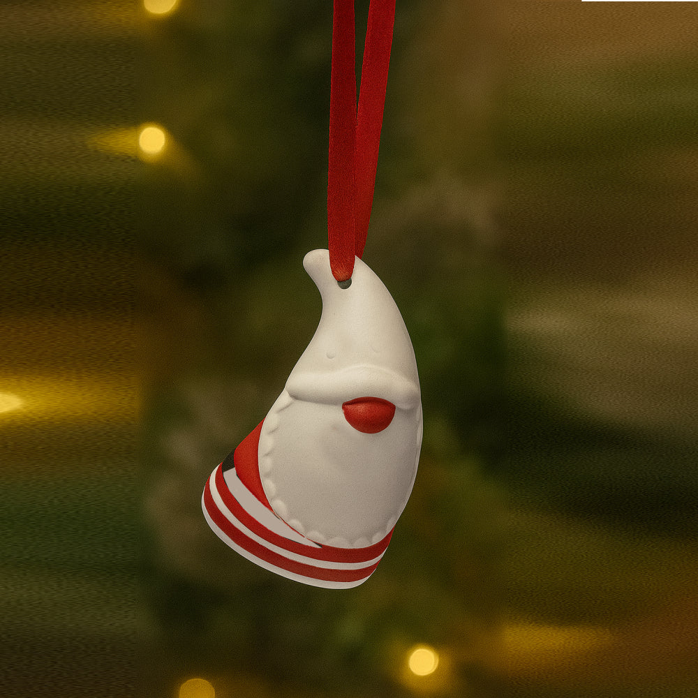 Campanelle Gnomo Babbomatto H 7,5 cm decorazione per albero di Natale