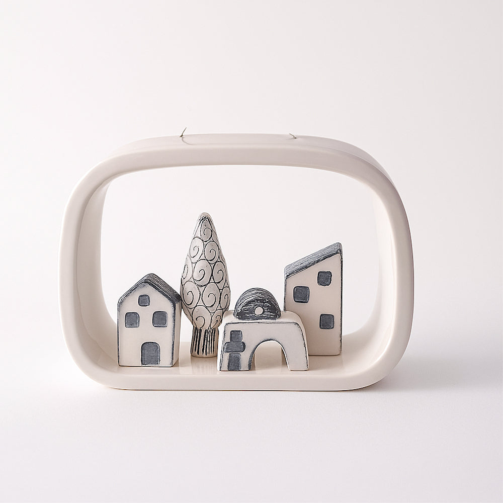 Casetta Video Terre di Scirocco in Ceramica Artistica 14x19 cm