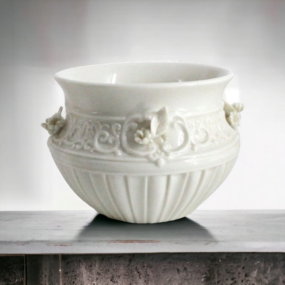 Cattin Cachepot Mini H.6,5x9 Cm in Porcellana Fine Ivory