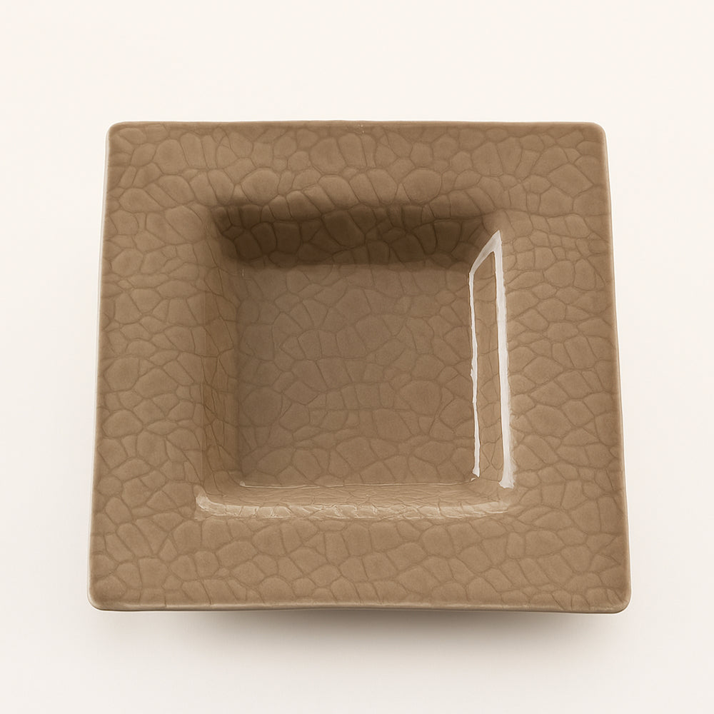 Centro Svuotatasche Zampiva in Ceramica Fango Tortora 20 cm Made in Italy