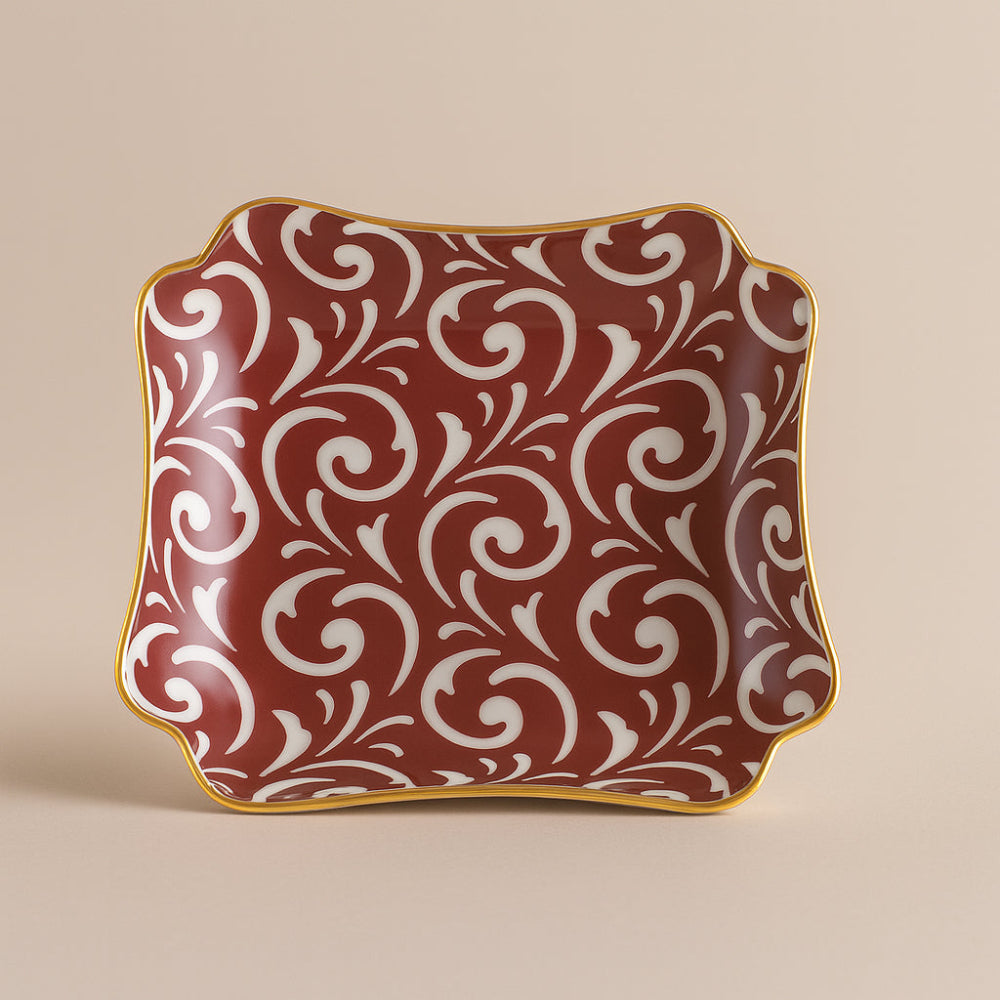 Centro porta cioccolatini Limoges in porcellana con filo oro 22k 19 cm – Le Favole