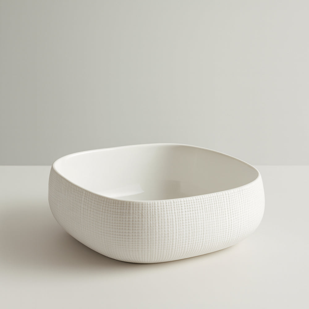 Centrotavola Mascagni in ceramica grigio moderno 25x10,5 cm