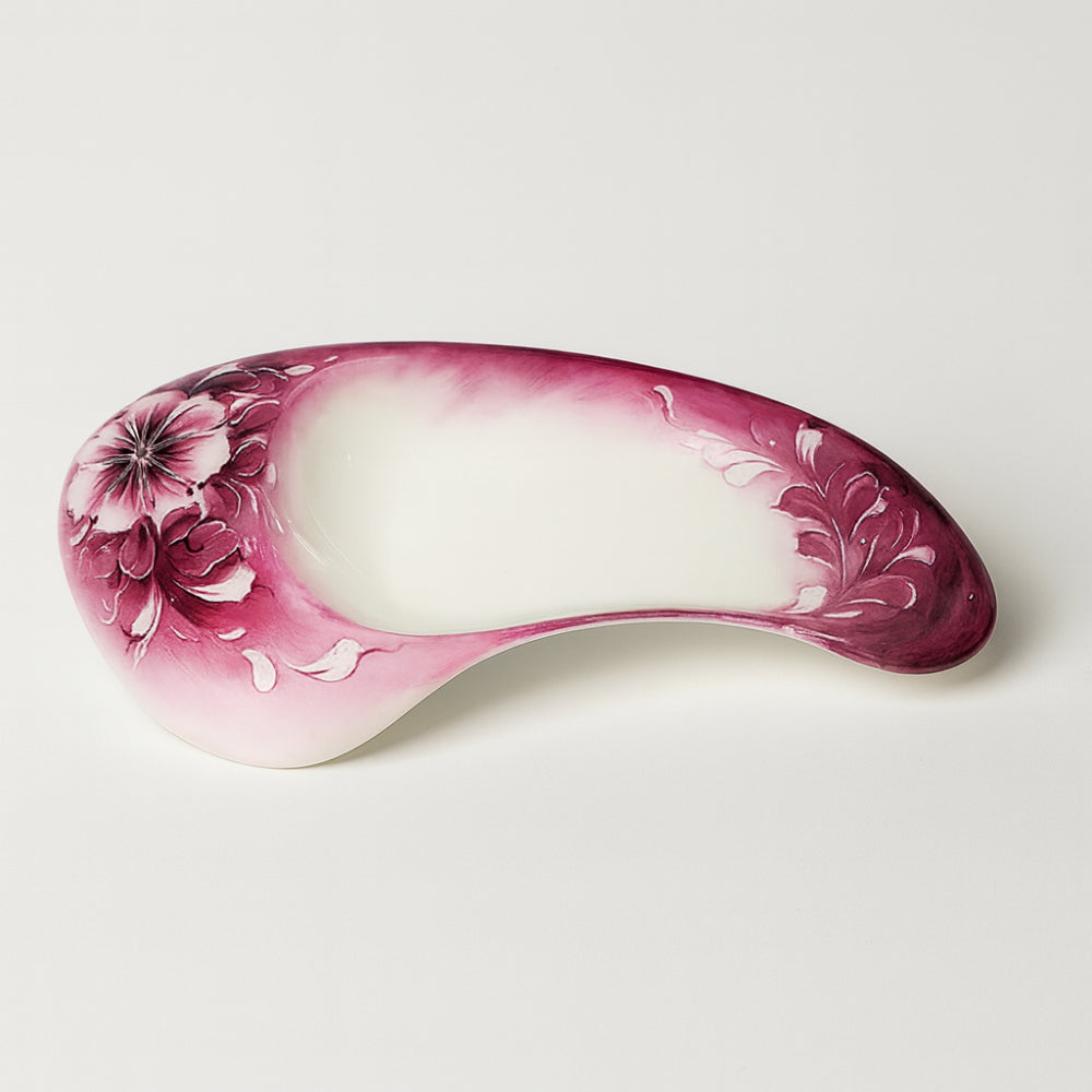 Centrotavola Sharon in porcellana Limoges dipinto a mano 33 cm