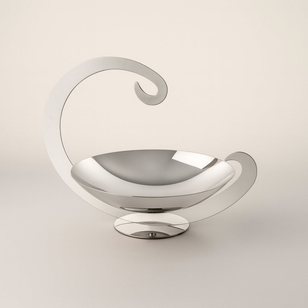 Centrotavola alzata Elleffe Design in acciaio inox moderno Ø 30 cm