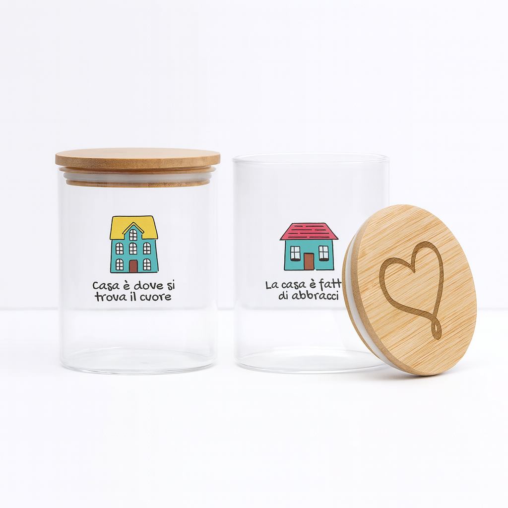 Cuorematto Jar Ø8x10H cm (assorted in 2 variants)