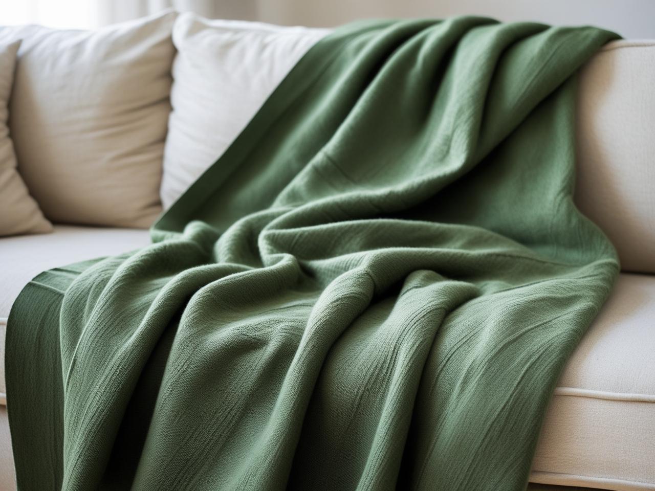 Foulard Arredo Verde Bosco – Copritutto in Cotone 260x280