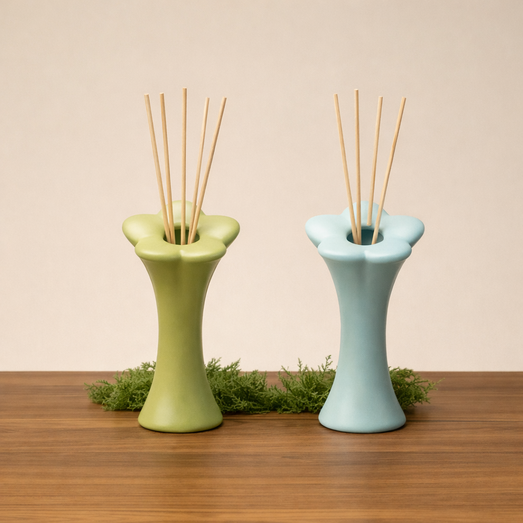 Cuorematto Diffusore Ambiente Fiore Ceramica H15 cm D9028