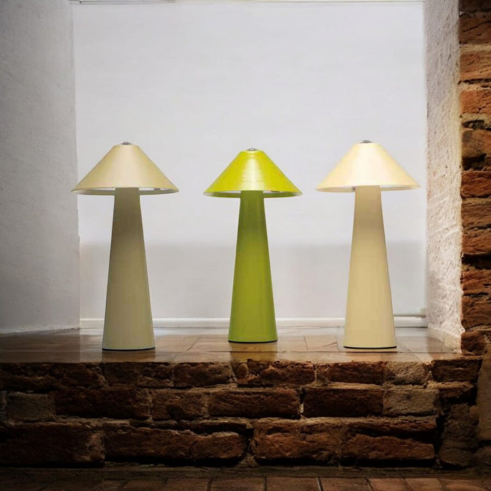 Cuorematto Lampada LED Funghetto ricaricabile 3 ass. - cm 16,5 H F1129