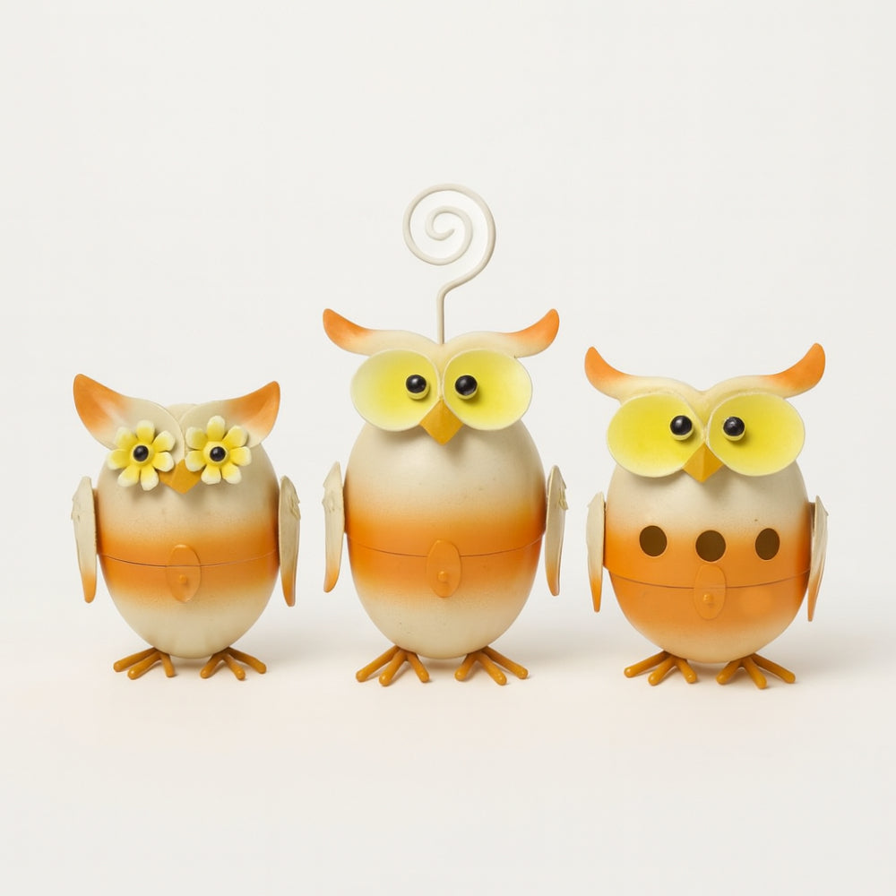 Cuorematto Set 3 gufetti memo clip con scatoline pasquali H 9/8 cm