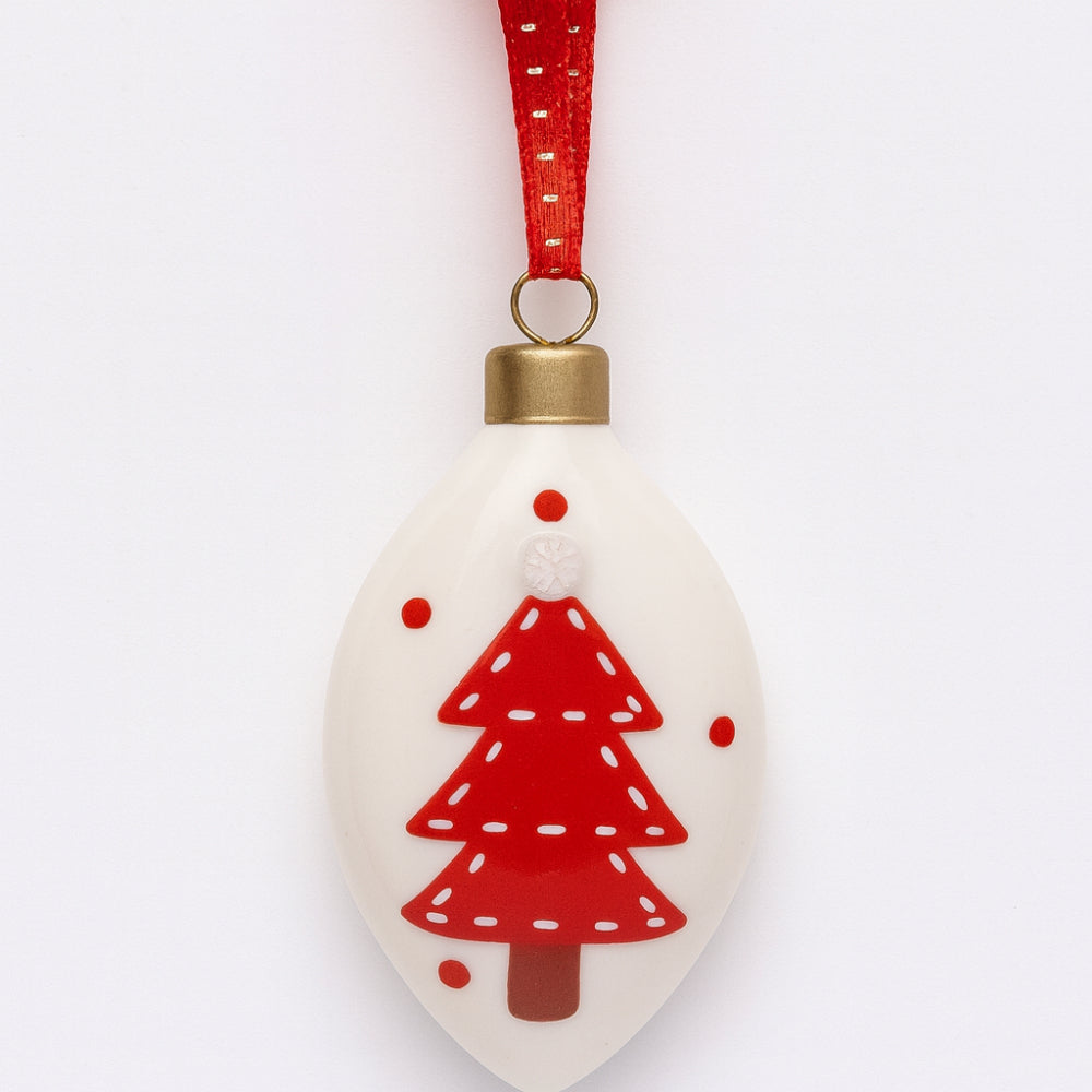 Decorazione goccia Babbomatto per albero di Natale H 8 cm elegante