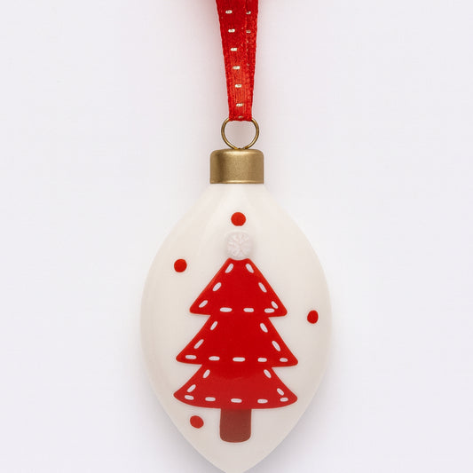 Decorazione goccia Babbomatto per albero di Natale H 8 cm elegante