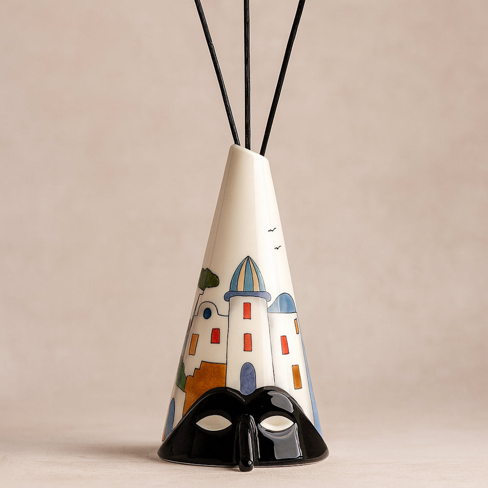 Diffusore Pulcinella in ceramica Terre di Scirocco con profumo H 31 cm