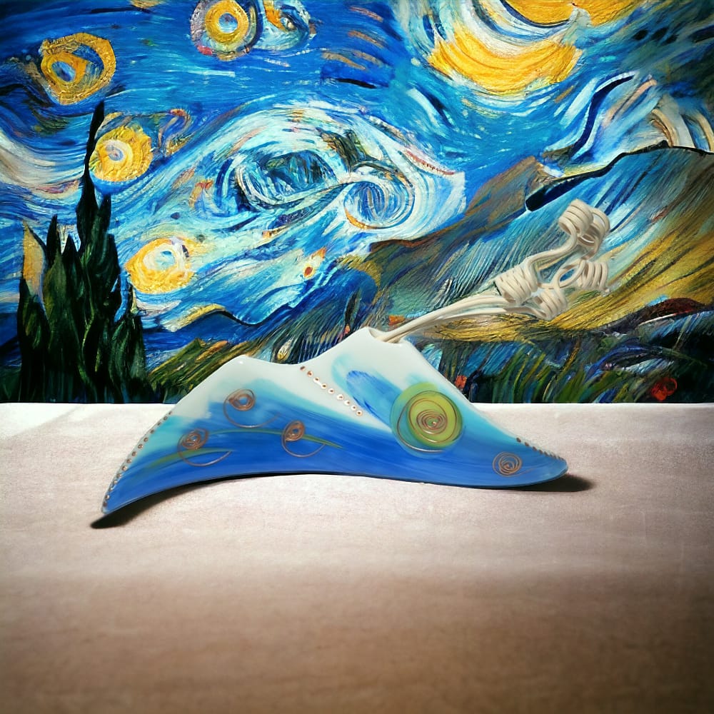 Diffusore Vesuvio Sharon "La Nuit" porcellana dipinta a mano – Simbolo notturno di Napoli Made in Italy