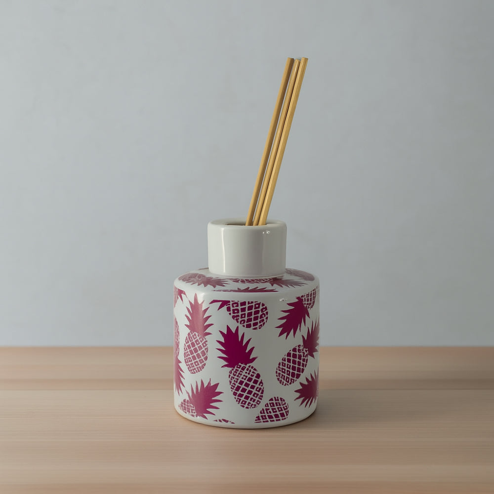 Diffusore ananas celeste Dea Capodimonte in ceramica H 10 cm profumatore