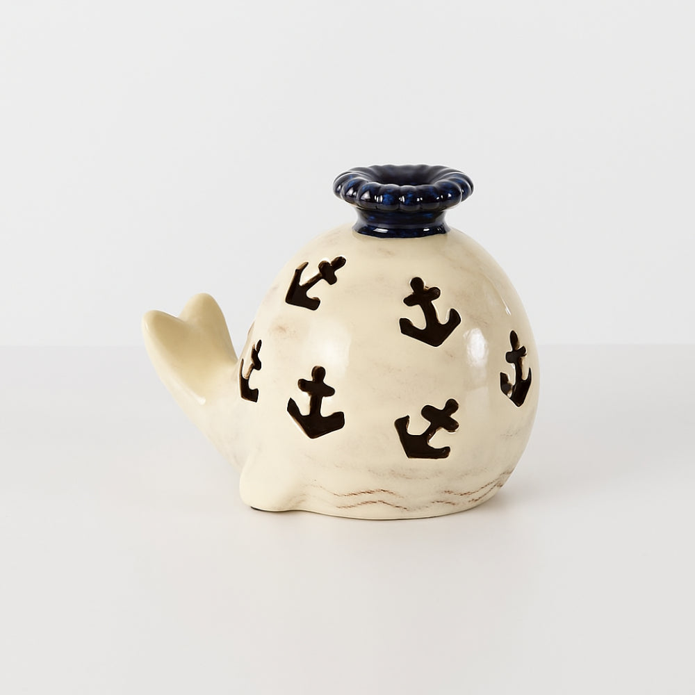 Emmebi – Lampada Balena in Ceramica (H 13 x 16 cm)