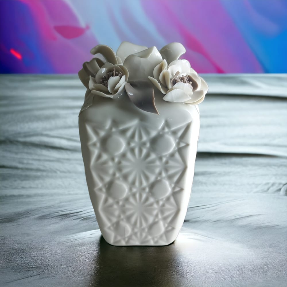 F.lli Majello Capodimonte – Vasetto Diffusore Bianco Tortora (13 cm)