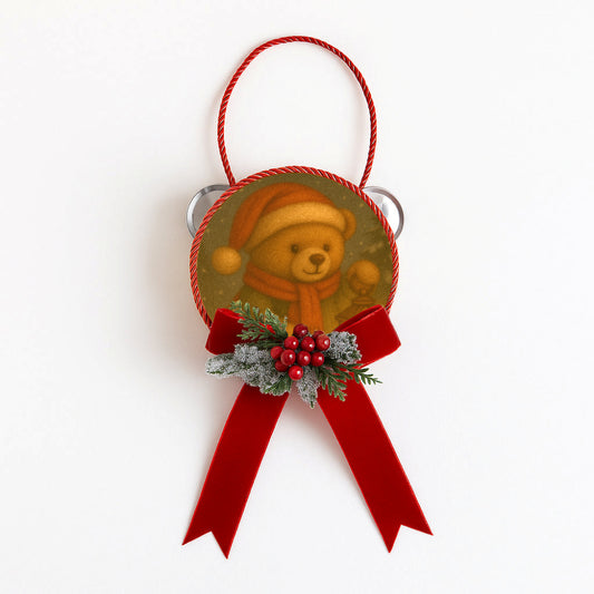 Fiocchi di Luce Orsetto del Cuore Tamorra Natalizia Ø10 cm L 23 cm (Lanterna)