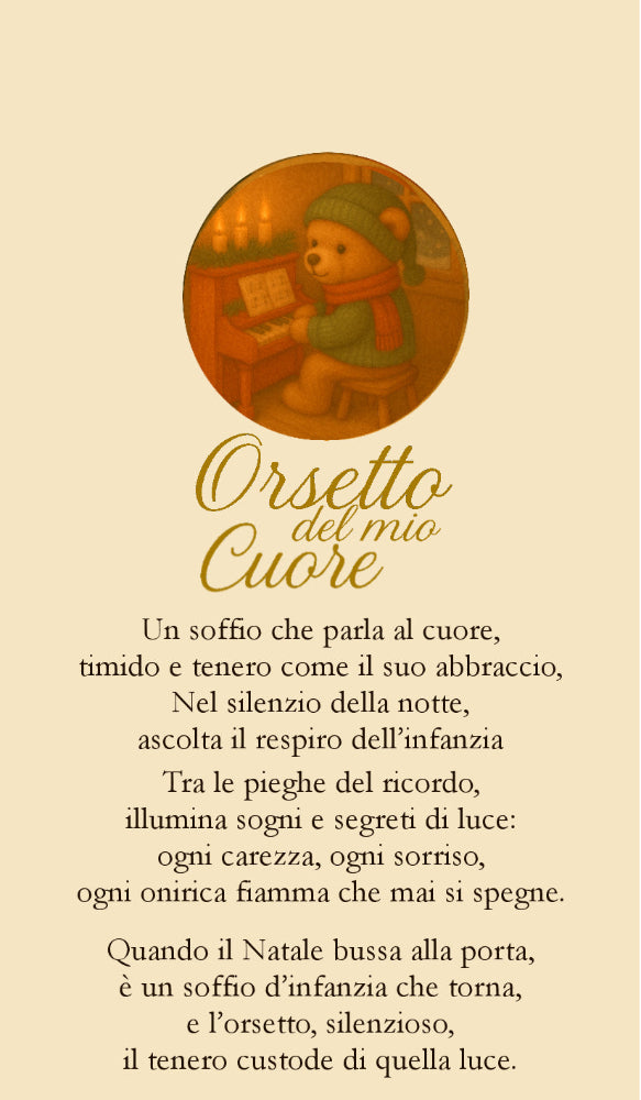 Fiocchi di Luce Orsetto del Cuore Tamorra Natalizia Ø16 cm (Piano) xxx