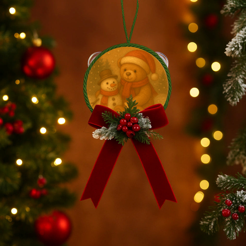 Fiocchi di Luce Orsetto del Cuore Tamorra Natalizia Ø20 cm (Snowman)