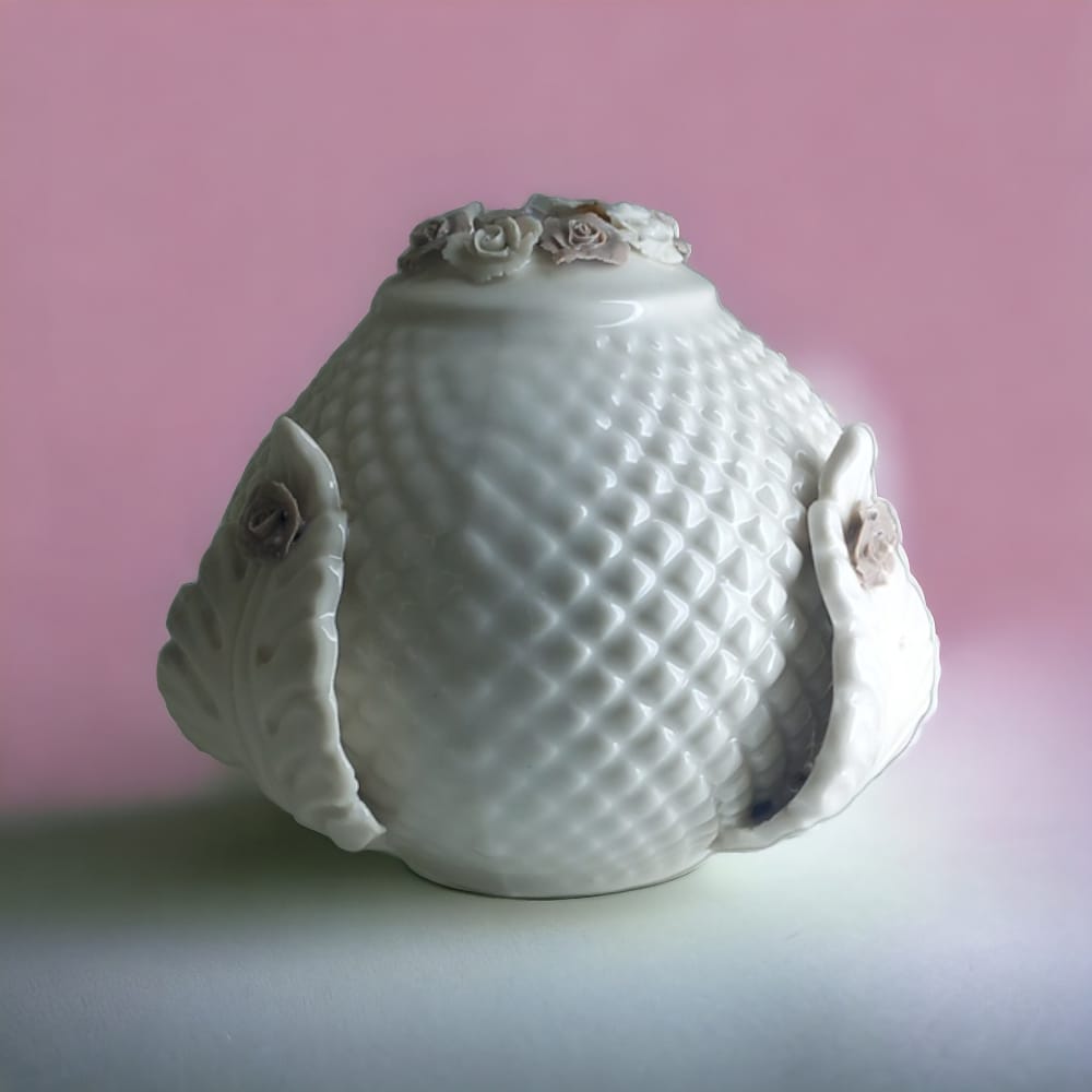 F.lli Majello Capodimonte – Vasetto/Diffusore Bianco Tortora (11 cm)