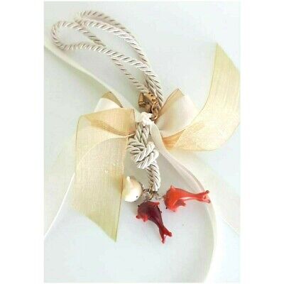 Gabbiani Murano 3 Delfini Su Pendaglio 3.5cm Misura Di Ogni Charm + Fiocco