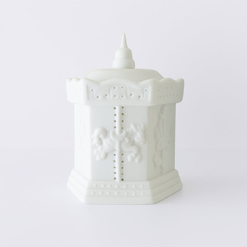 Giostrina biscuit bianco Ilary Queen con luce LED 13 cm