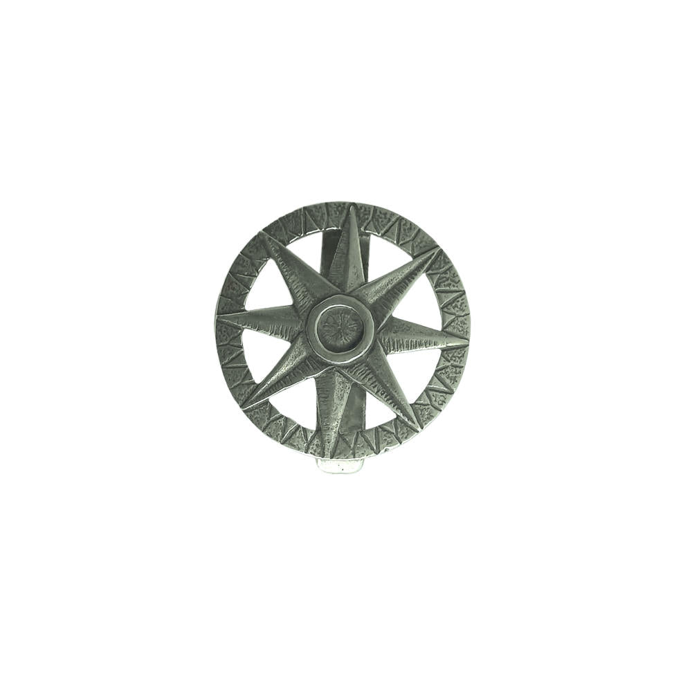 Giovanni Raspini Bronzo Bianco Porta Block Notes Rosa Dei Venti Diam.3,7 Cm