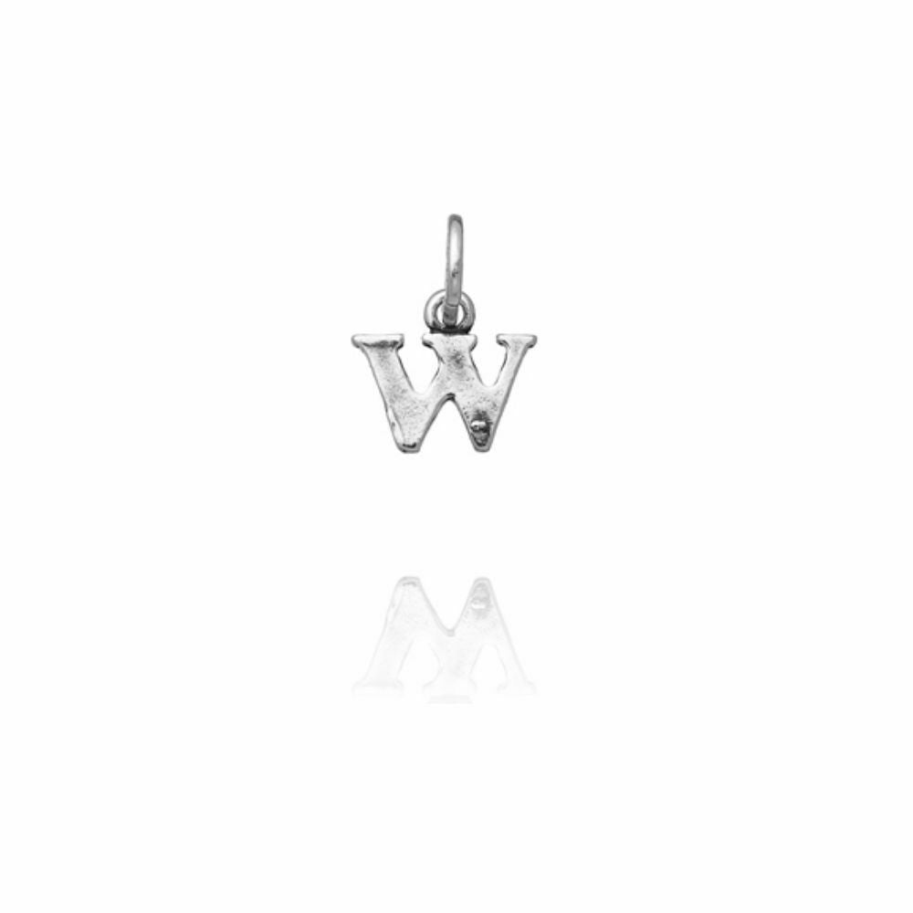 Giovanni Raspini Mini Charm Lettera Logo " W " In Argento 925 - Art. 10898