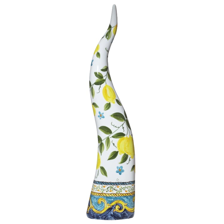 Gli Alberelli Corni in Capodimonte Dipinti a Mano - Limone Peperoncino e Vietri Made in Italy