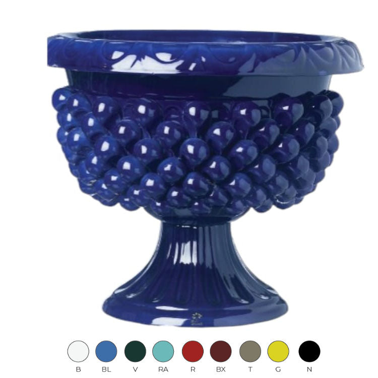 Sicilian Pine Cone Trees Capodimonte Ceramic Centerpiece Vase Stand